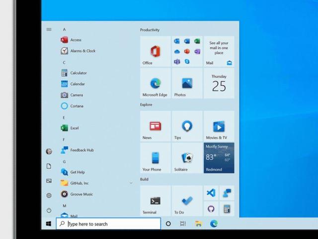 新的Windows 10开发人员通道测试版本调整了“开始”菜单，通知，任务栏布局