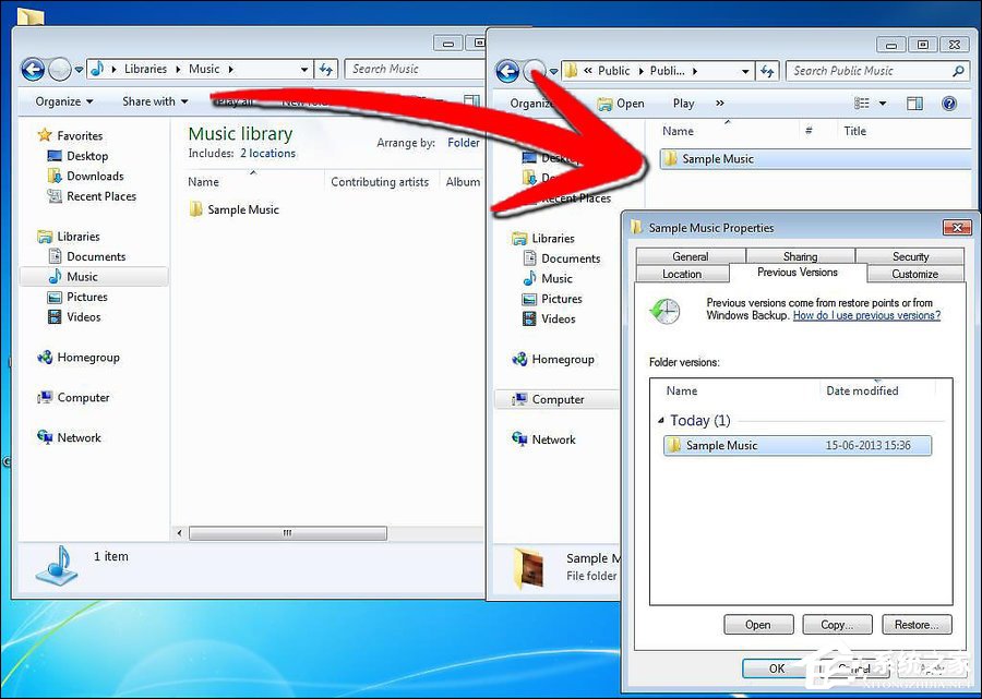 深度技术Windows7如何还原被覆盖的文件？(2)