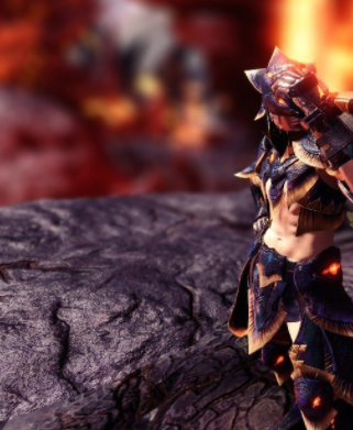 怪物猎人世界冰原赤膊熔岩龙套装MOD