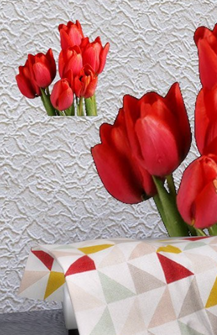 模拟人生4红色郁金香壁纸MOD