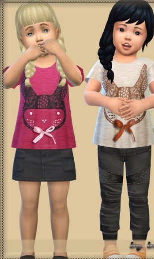 模拟人生4可爱的蕾丝兔子上衣MOD