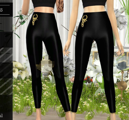 模拟人生4紧身乳胶金环长裤MOD